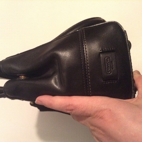 Coach Hampton 11047 Black Leather Satchel Handbag - Picture 5 of 8